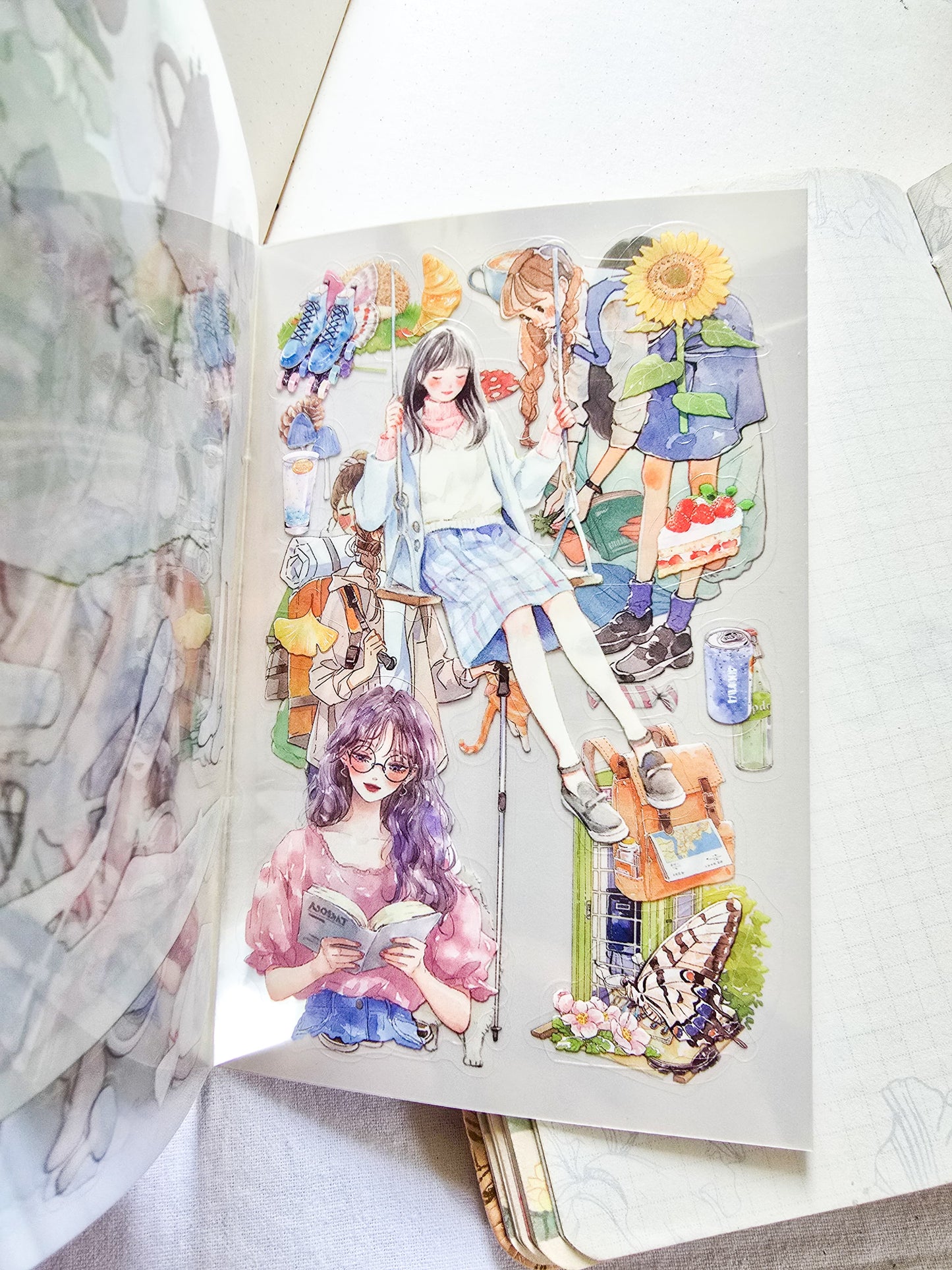 ZZPF2.0-403| 20-Piece Character Sticker sets From Series Like Summer Love" Or Pleasant Life Designed For Journaling Sticker Book |