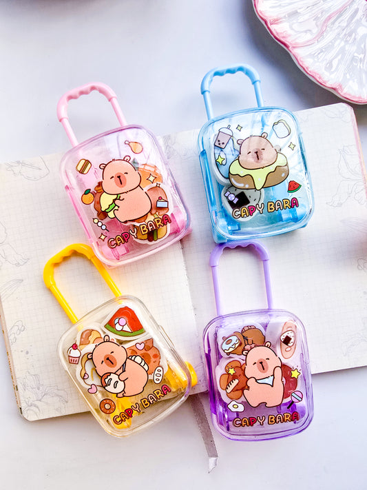 376 | Capy Bara Trolley Basket Kawaii Eraser |