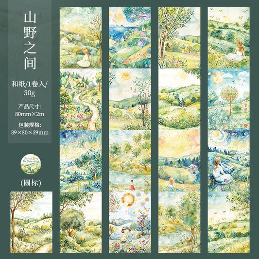 MHD- SJHJ006|RC| Painting Seasons | Paper Sticker Roll 80mm x 2m