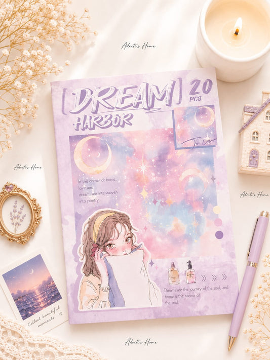 ZZPF-402| Dream Harbor transparent PET sticker sheets for scrapbooking and journaling |