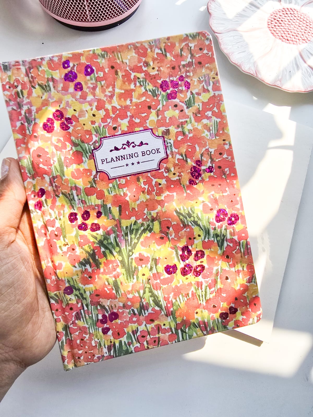 256 pages floral weekly monthly planner notebook | A5 |