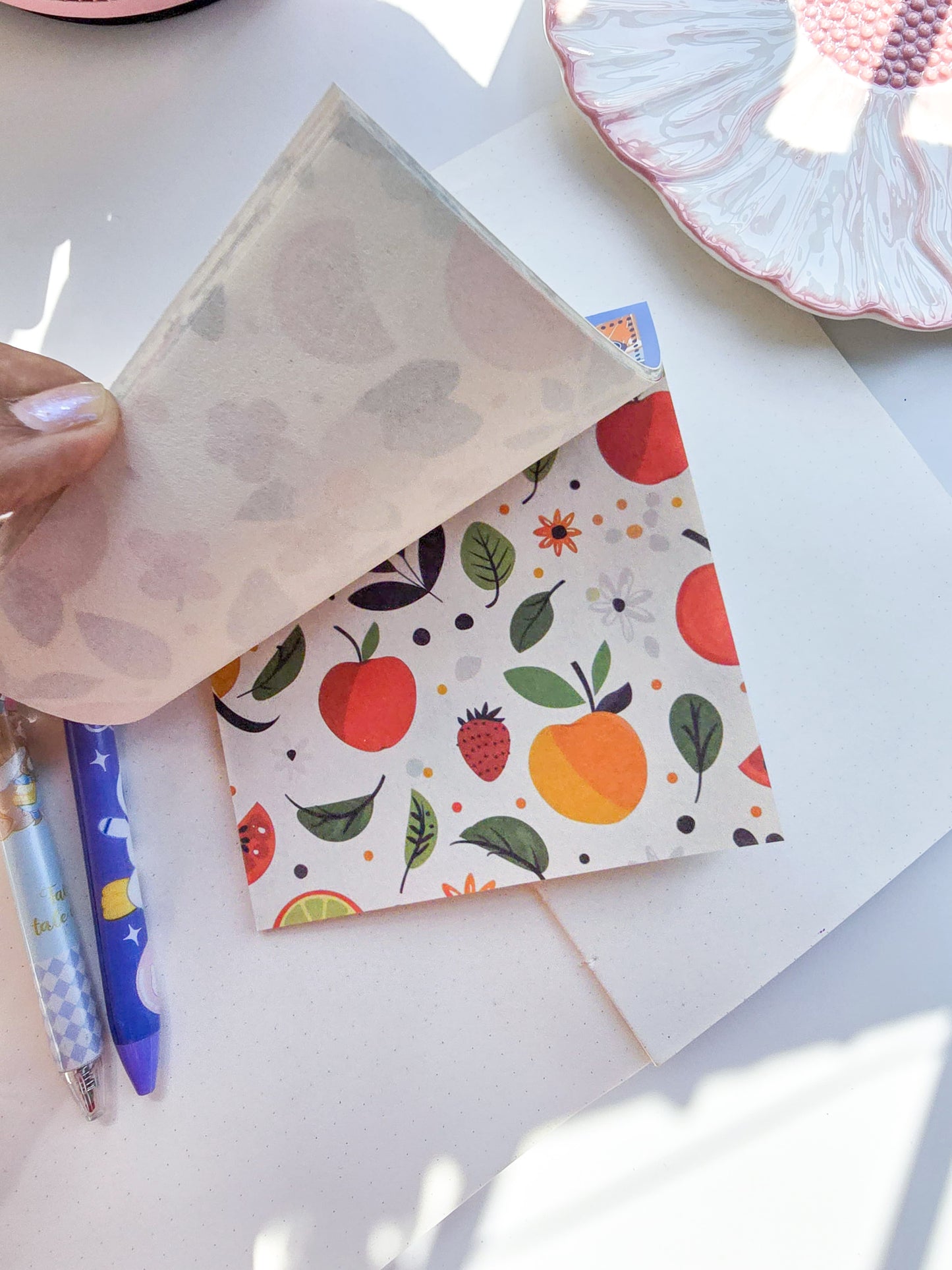 NXSG-603|G-4| Granny Smith Berries| Journal Paper| Floral Vintage Paper| Blue Theme|120*120mm 30 Pcs