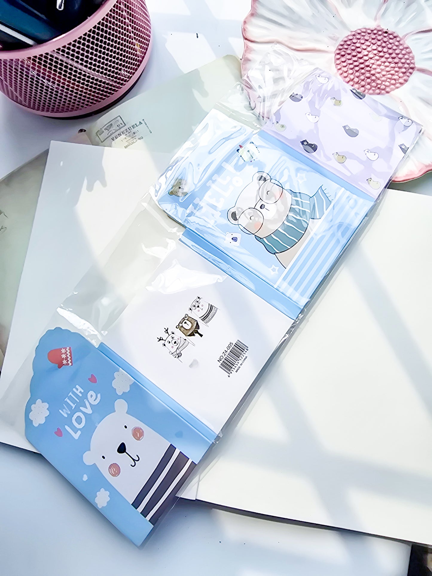 Z4-005 |Kawaii sticky note | Bear cool