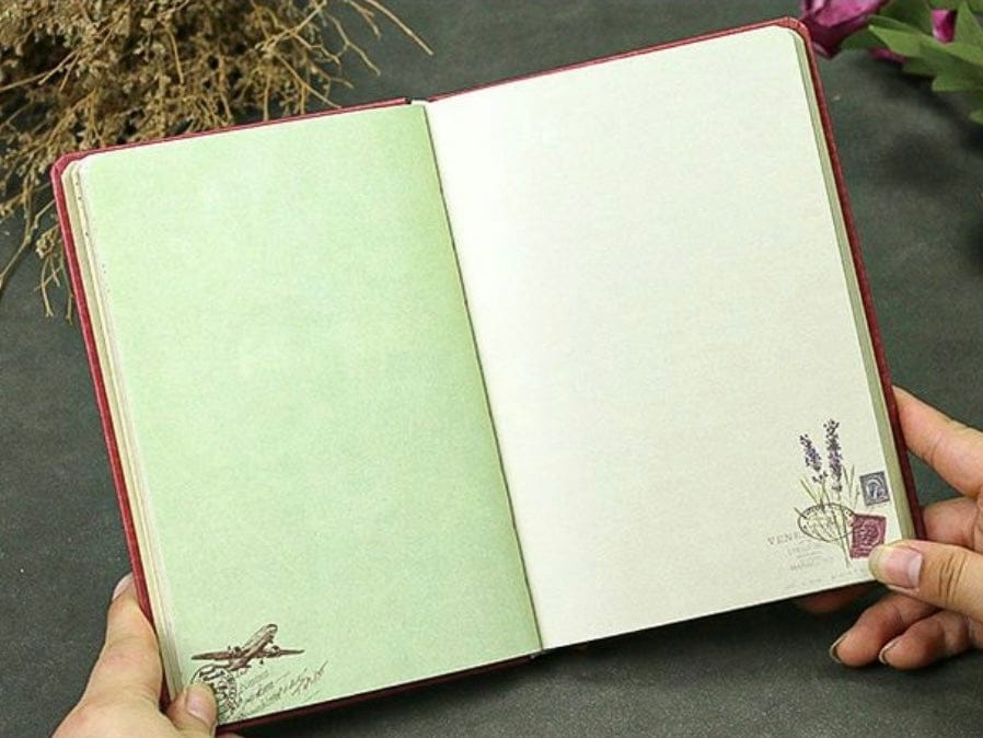 Nb32k8503bll C|  Vintage flower  Vintage Notebook 133*180mm Diary