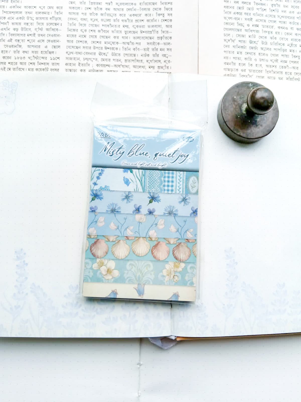 QFYN-601 | Misty Blue, Quiet Joy.Vintage Journal Scrapbook Papers pad 50pcs | 67* 105mm