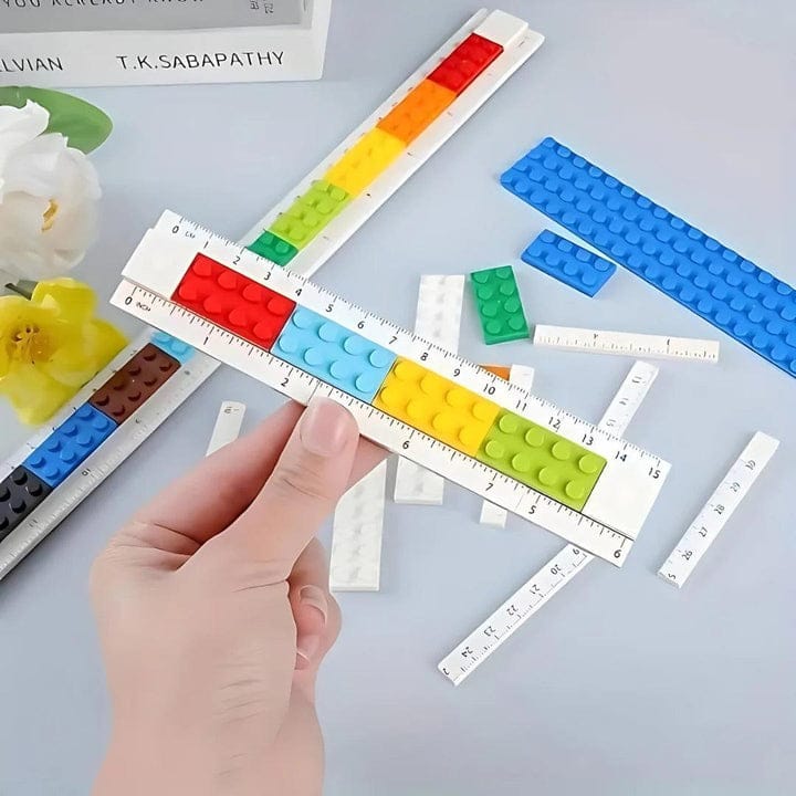 DIY Puzzle School Ruler, a creative stationery tool that allows children to build and customize