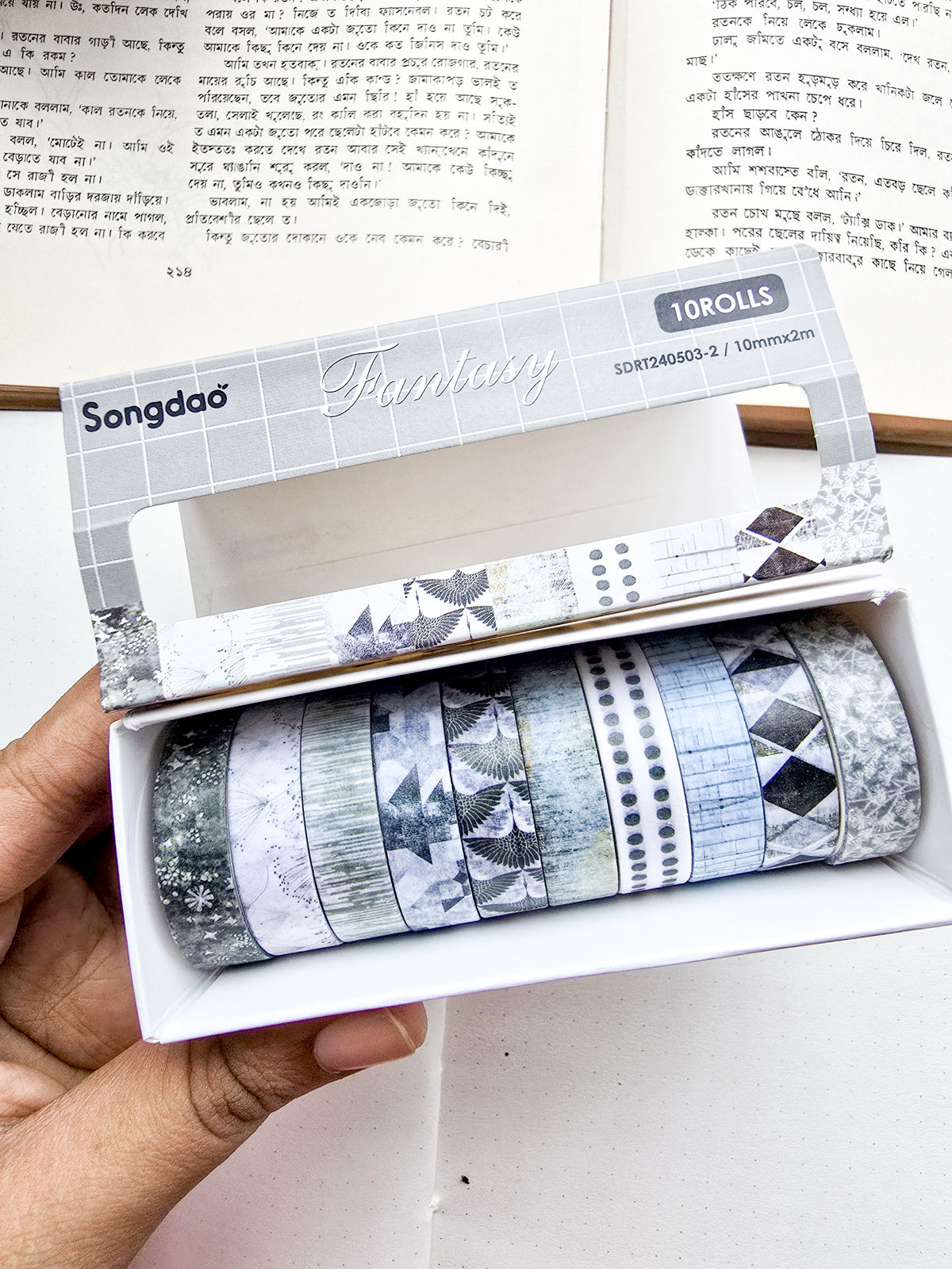 SDRT5032 | Songdao Fantasy Washi Tape Set containing 10 Rolls Of Decorative Masking Tape| 10mm×2mm×10