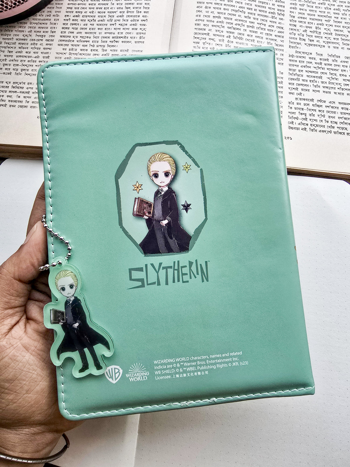 MG26610 | Harry Potter A5-Sized Notebook Featuring a Slytherin House Theme With Draco Malfoy Artwork.Number of Pages in the Notebook is 95