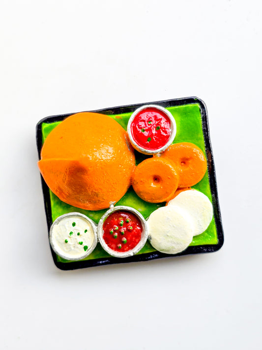 Fridge Magnet, 2.25x2.5 inches, Dosa Sambhar Vada