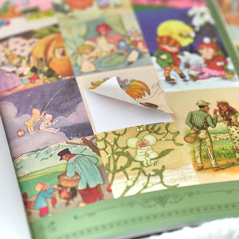 KQ1775 |G7/| Vintage Ancient Castle Story (Folk Tale Series) | 20 Sheets. Vintage Sticker Book