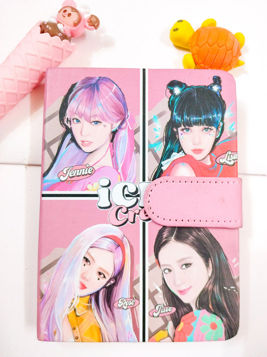 Black Pink Note Book | A6 Diary Ruled 160 Pages |
