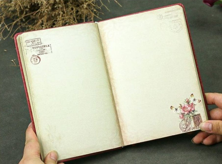 Nb32k8503bll C|  Vintage flower  Vintage Notebook 133*180mm Diary