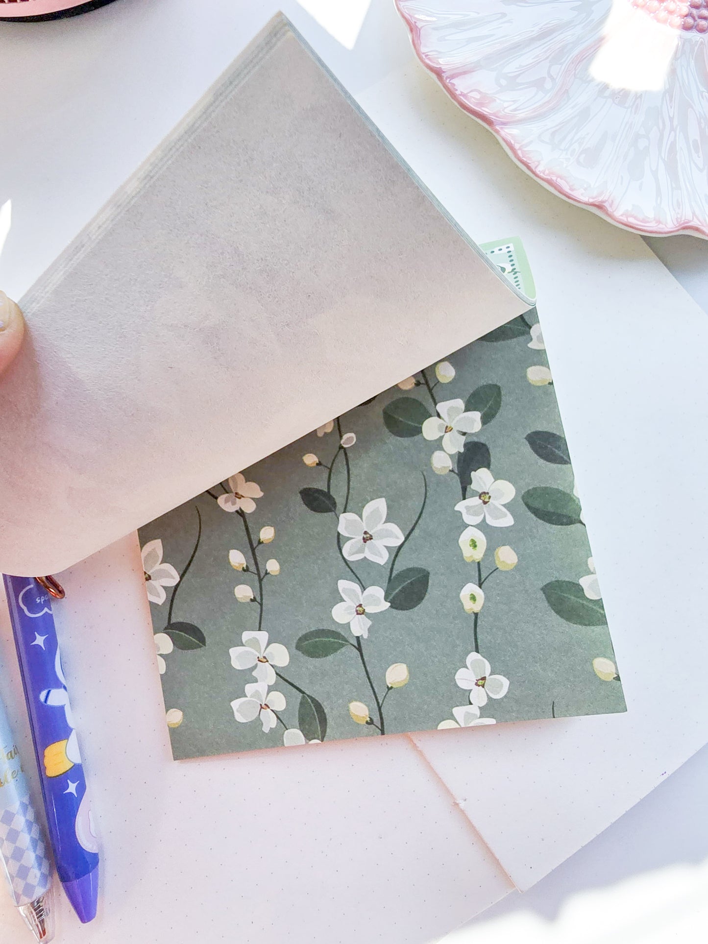 NXSG-602 |G4| Promise Wind Moon|Journal Paper| Floral Vintage Paper|GreenTheme|120*120mm 30 Pcs