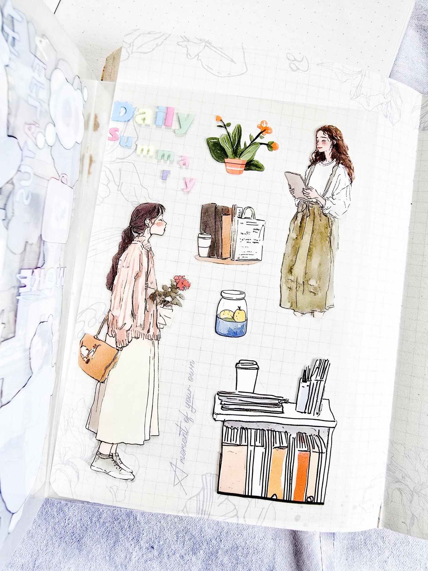 ZZPF-404 | Office Life Themed PET Sticker Books | Office And Study Life Working Girls Aesthetic sticker Book |