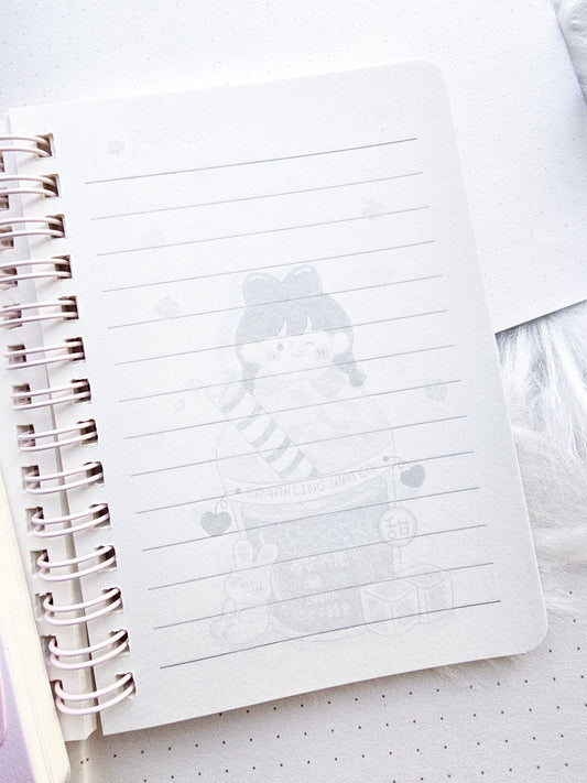 LK6480-04 |Rf | Lovely Girl |  Ruled Special kawaii Notebook | Spiral Binding | 95*130mm | 80 Pages