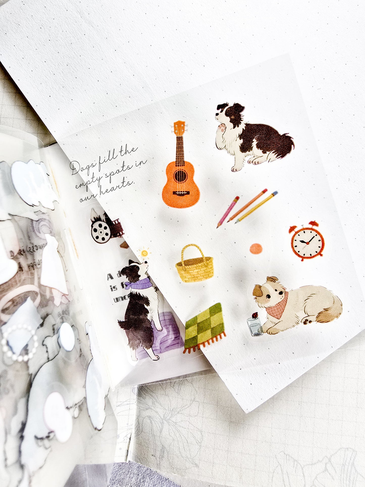 MRZYT-403| 20-Sheet PET Pet Theme Sticker Books Featuring Die-Cut Dog Designs | 80*80mm .
