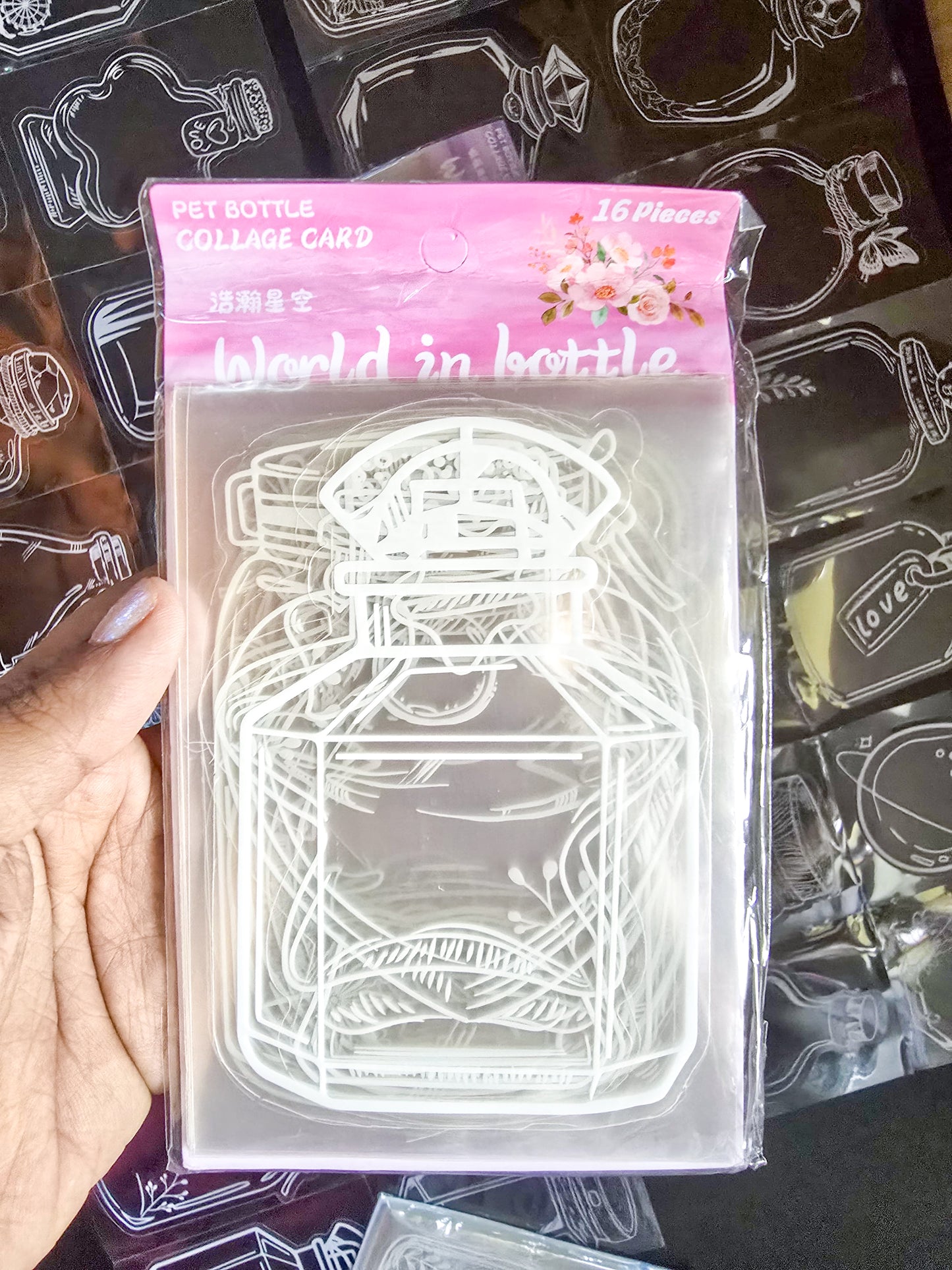 CY-SS |G-2|  Transparent Jar Sticker | Sticker Bookmark | 16 PCS |