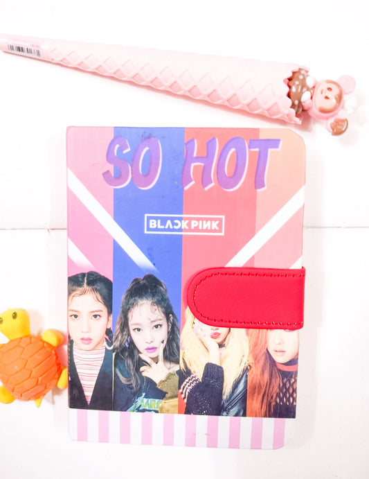 Black Pink Note Book | A6 Diary Ruled 160 Pages |