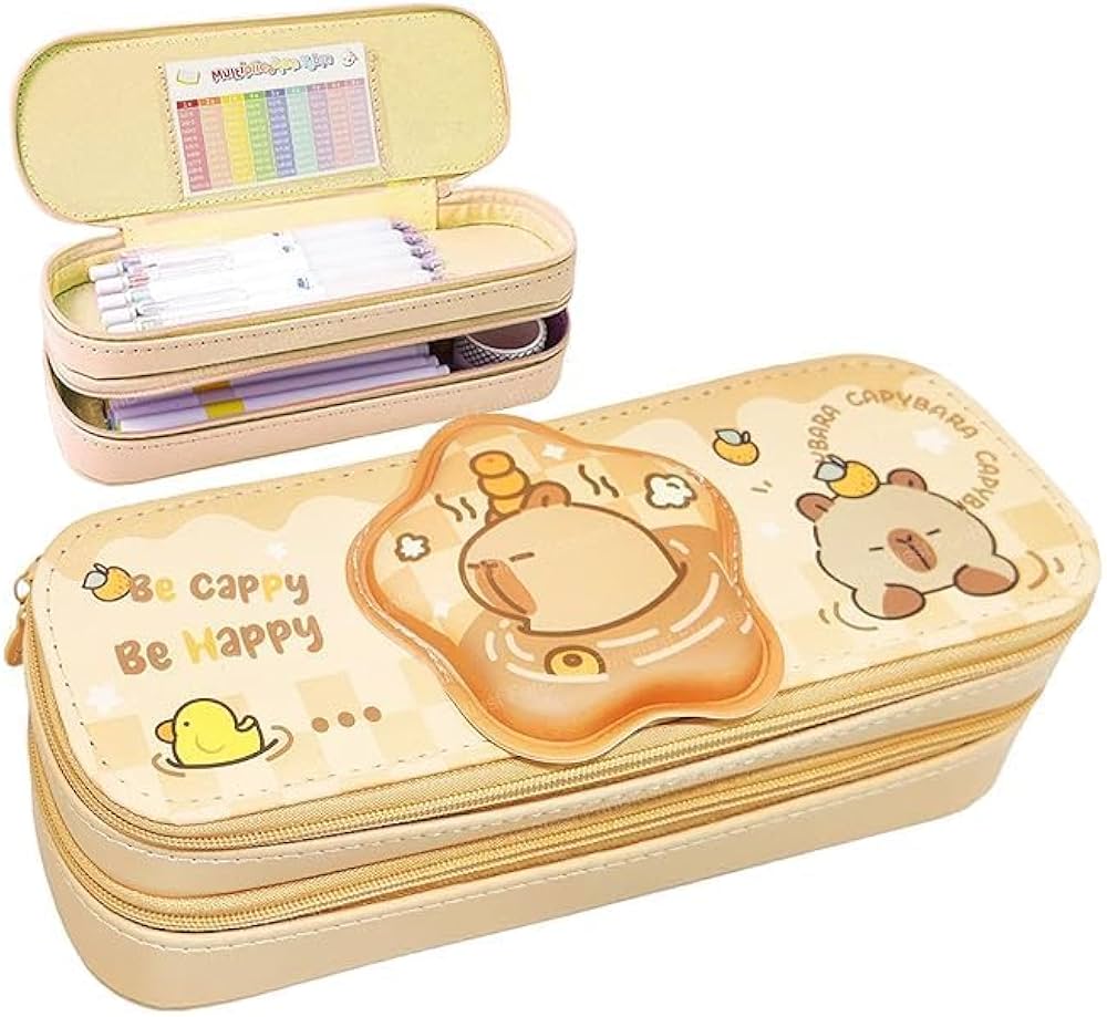 KBX-1076E-CA | Cappy Bara |
Double Layer Space Pencil Case,3D Cover  Pencil Zipper Pouch Bag,Compass School Kids Stylish Pen Holder Stationery Box |