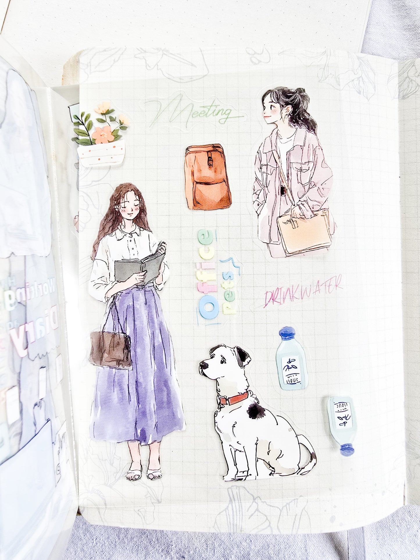 ZZPF-404 | Office Life Themed PET Sticker Books | Office And Study Life Working Girls Aesthetic sticker Book |