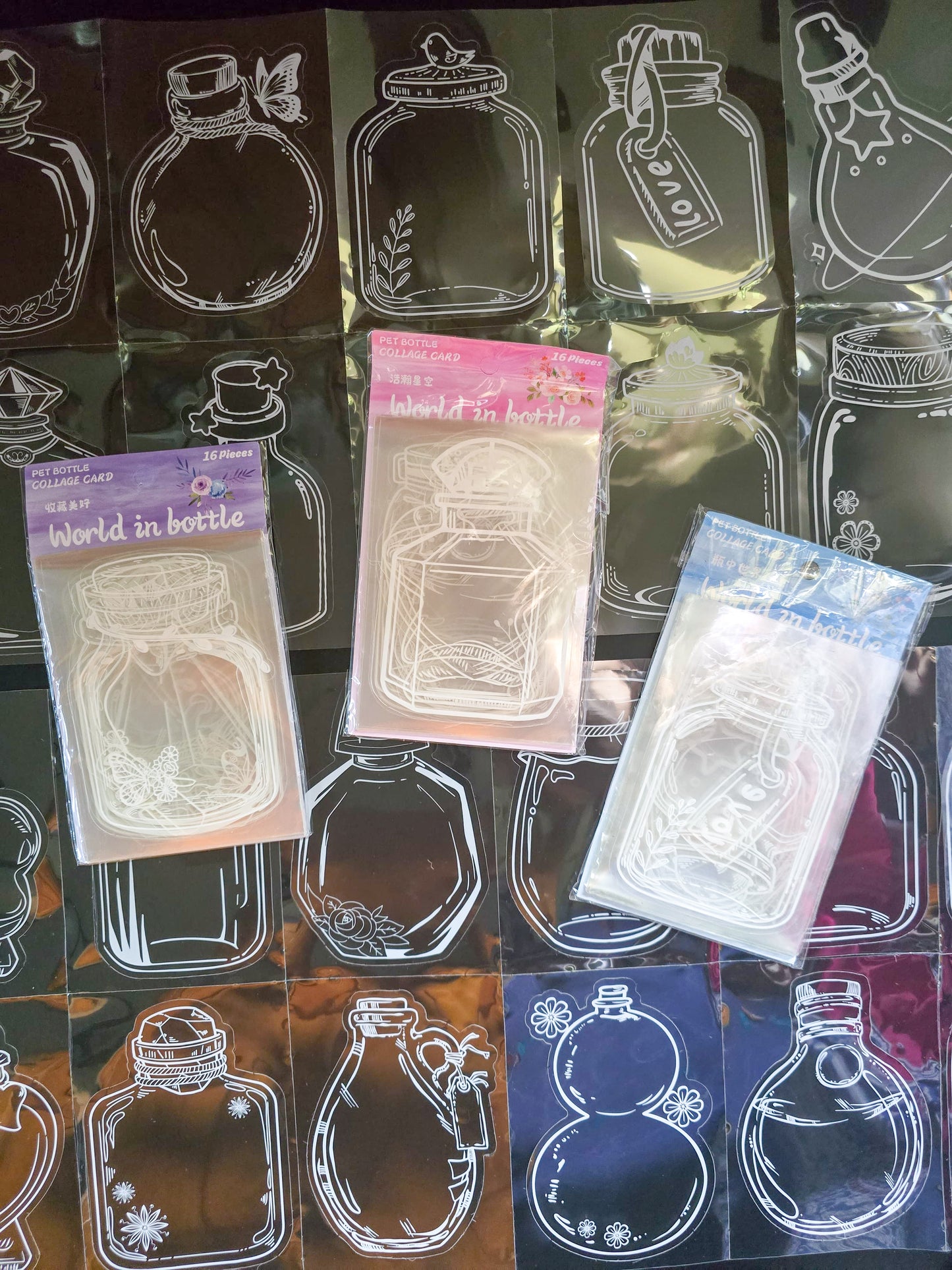 CY-SS |G-2|  Transparent Jar Sticker | Sticker Bookmark | 16 PCS |