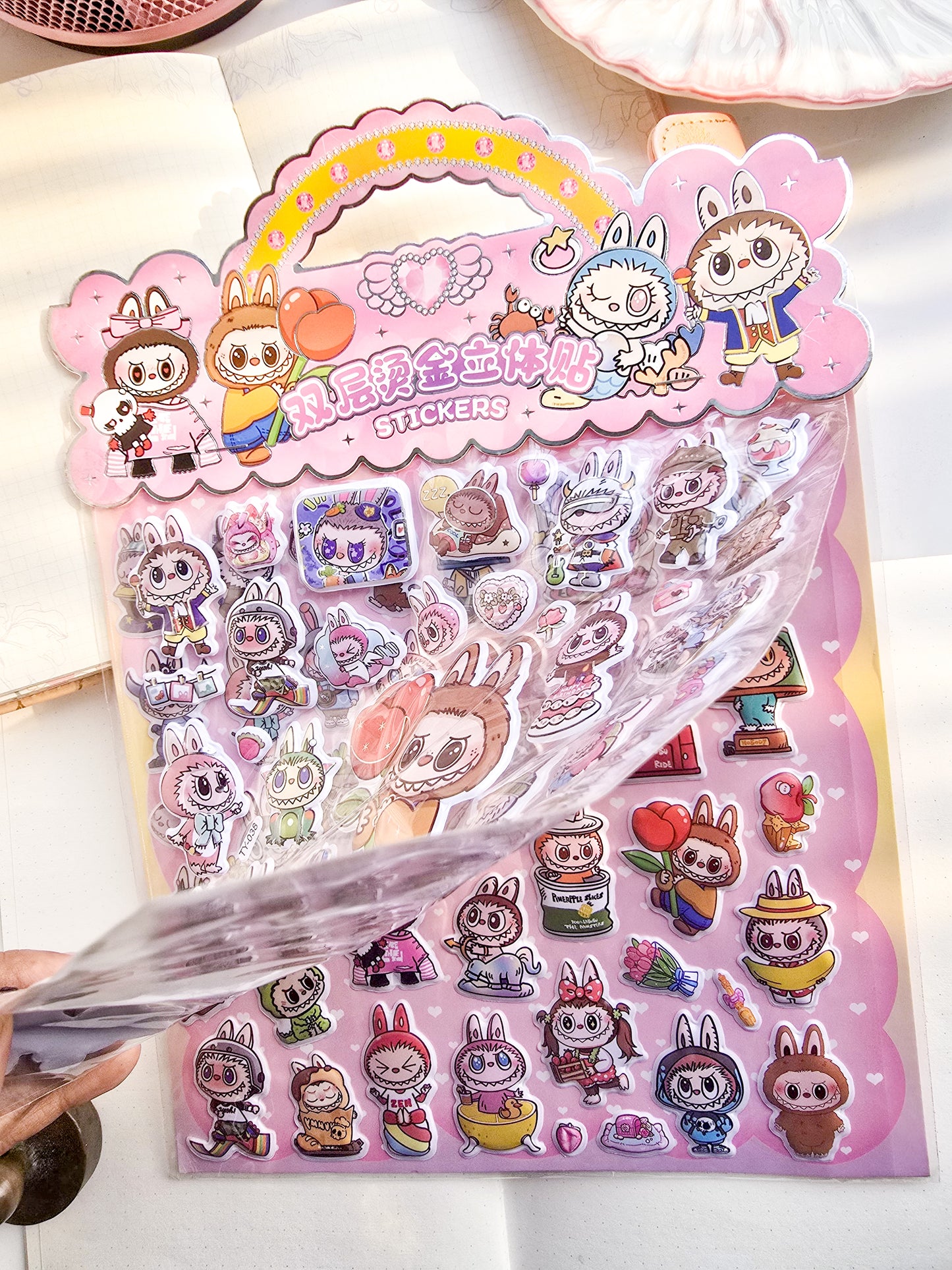 TY |Cute Cartoon / Labubu Sticker | 2 sheets
