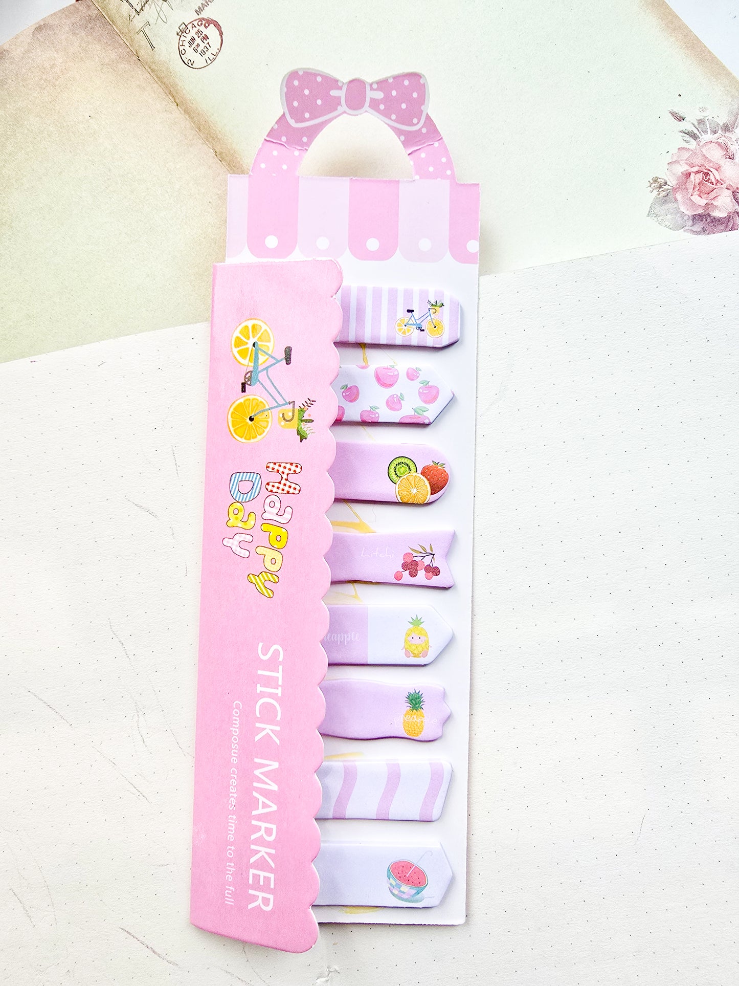 N6-004|Kawaii sticky notes| I LOVE FRUIT |