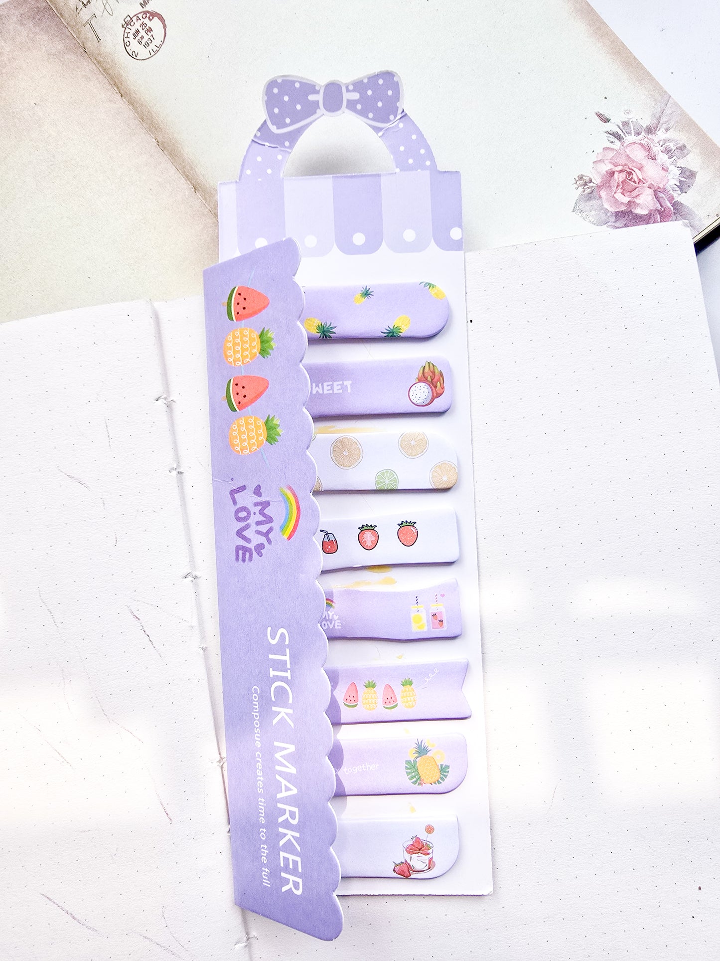 N6-004|Kawaii sticky notes| I LOVE FRUIT |