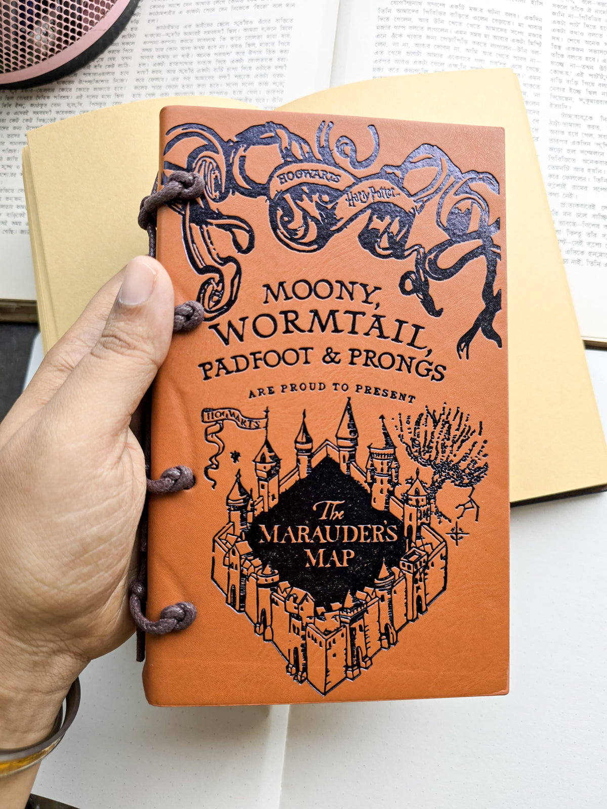 Marauder’s Map Vintage Journal, Featuring a Beautiful Embossed  Terracotta Orange Cover, Hogwarts Map Design, Note Book