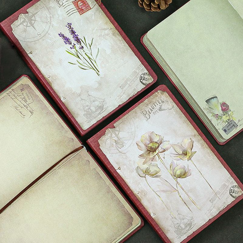 Nb32k8503bll C|  Vintage flower  Vintage Notebook 133*180mm Diary