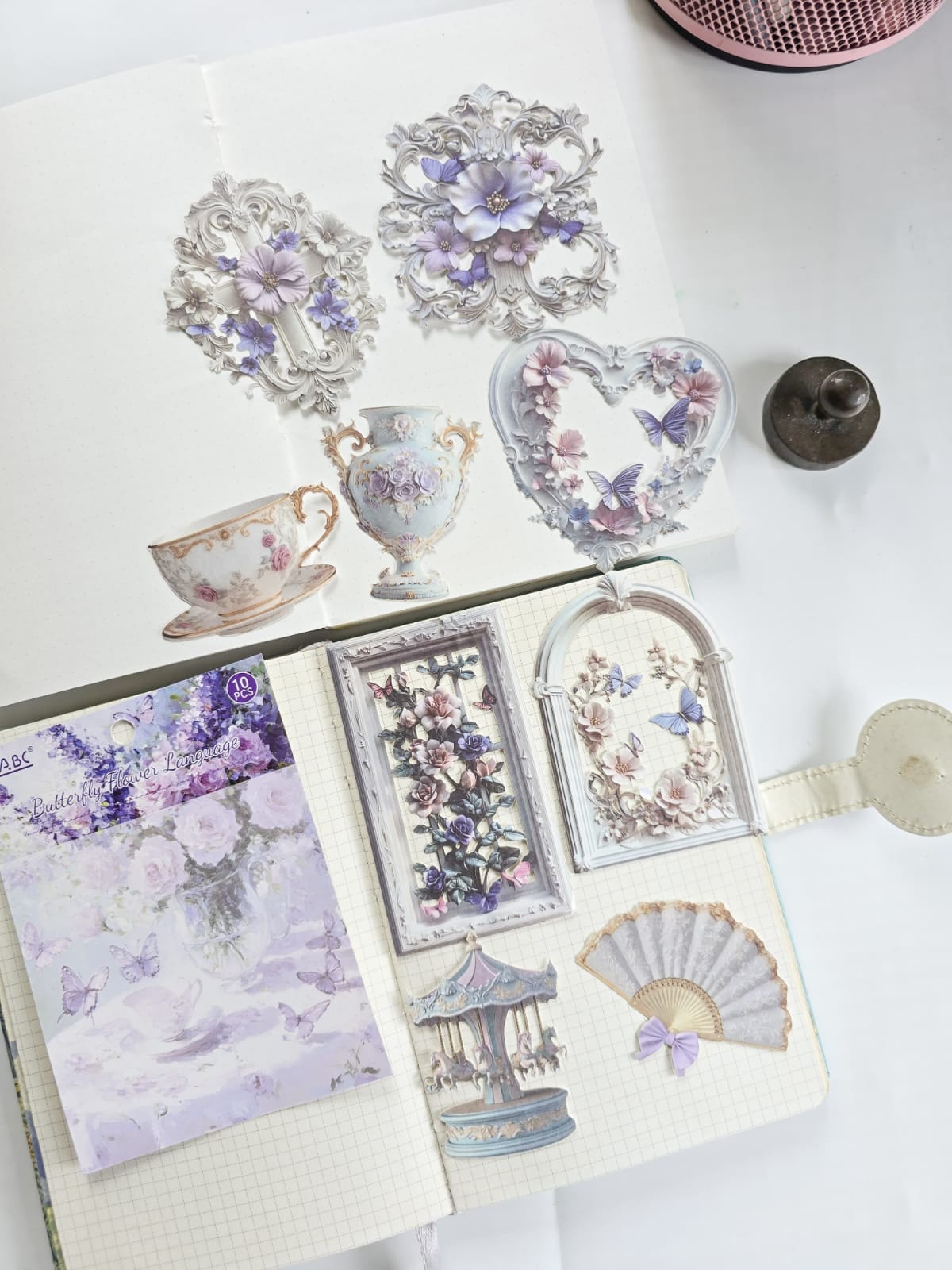 LYSH-602 | Washi Tape Paper| Die Card| Sticker | Vintage Style| 10Pcs | 80*90mm