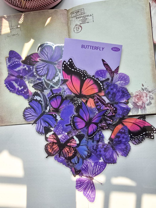 B70 | Pet|G-3| BUTTERFLY STICKER | 40PCS
