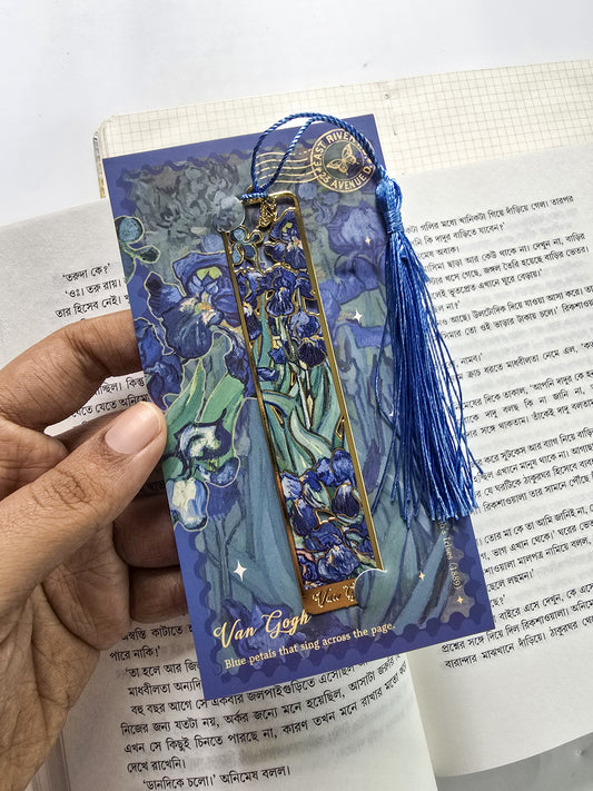 Irises | Bookmark | Van Gogh Inspired | Premium Glossy Finish | Durable Artistic Bookmark | 22*108mm