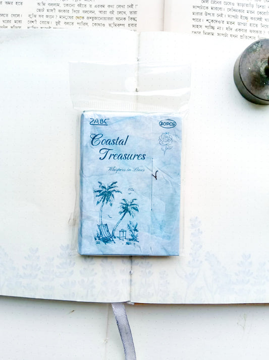 XJFW-603 |Coastal Treasures Whispers in Litres Sticker 30pcs | 56* 83mm