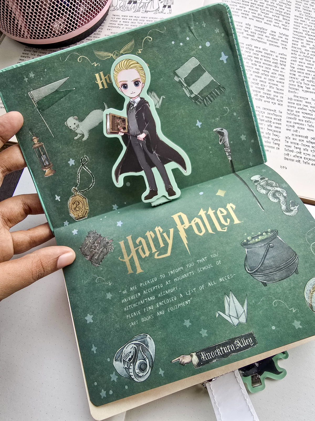 MG26610 | Harry Potter A5-Sized Notebook Featuring a Slytherin House Theme With Draco Malfoy Artwork.Number of Pages in the Notebook is 95