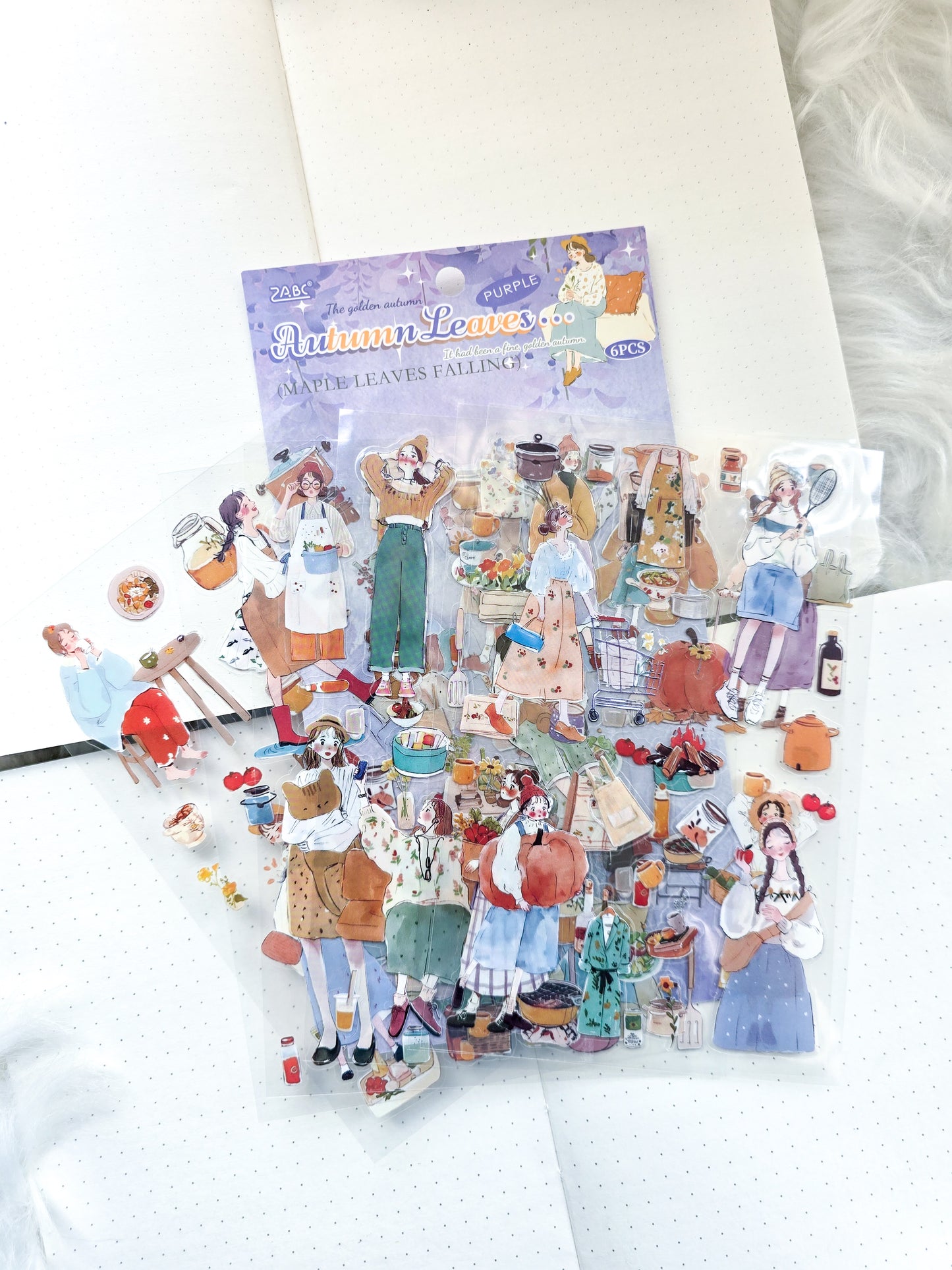 BFSG403|G-9| Autumn Leaves | Lifestyle Sticker | 6 Sticker Sheets | Precut