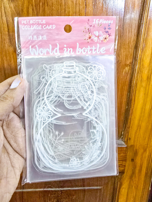 CY-SS |G-2|  Transparent Jar Sticker | Sticker Bookmark | 16 PCS |