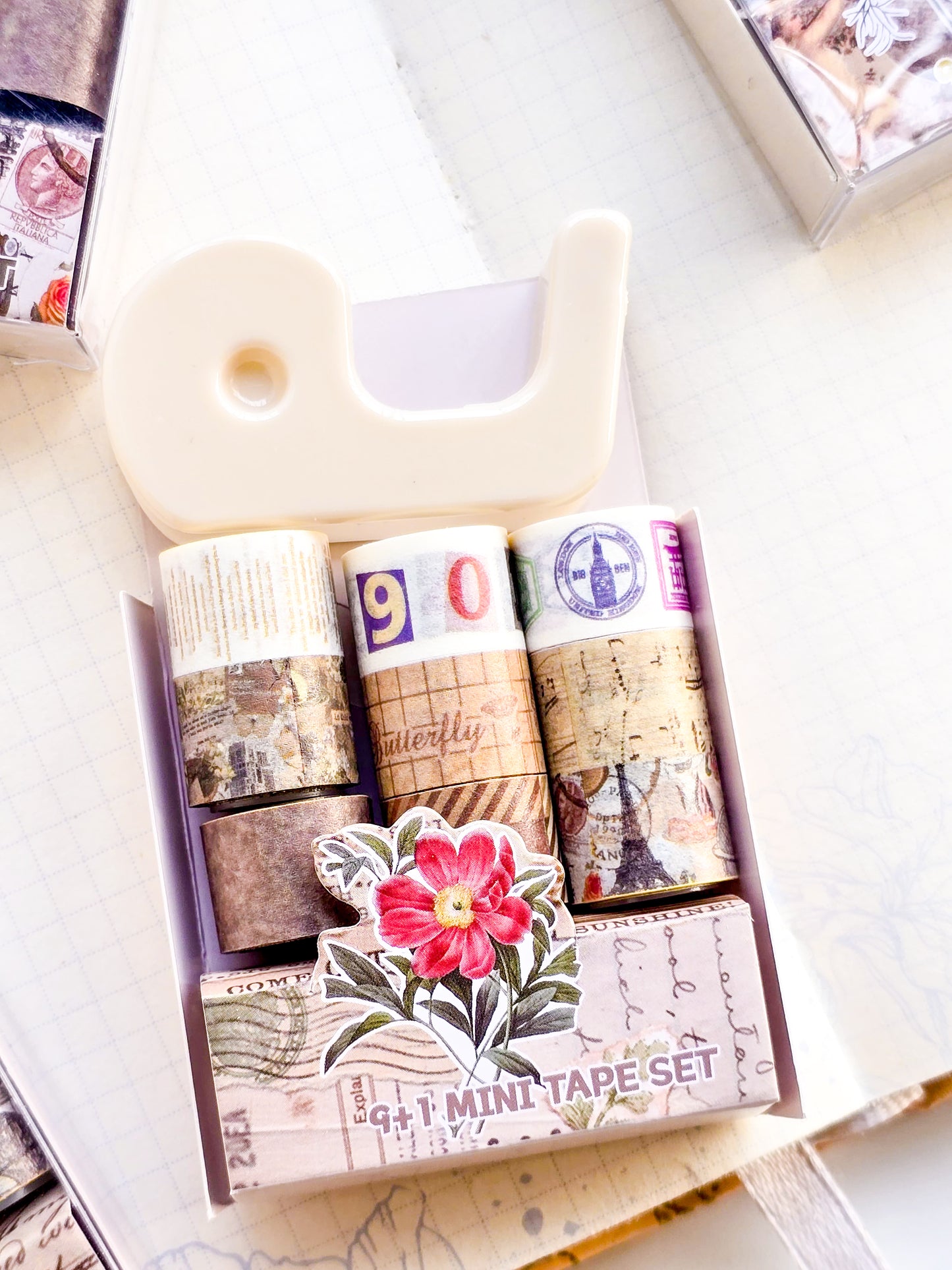 YQS-YHF9+1D | Sweet Deco Mini Washi Tape 9 Set Random |