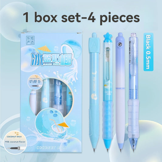 YX1194 | Coconut M Aesthetic scented  Gel Pen Set | 4pcs |