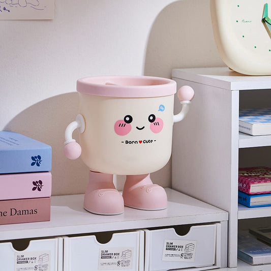 Cute Cartoon Pen Holder Desk Organizer | kawaii Smile Pen Stand |