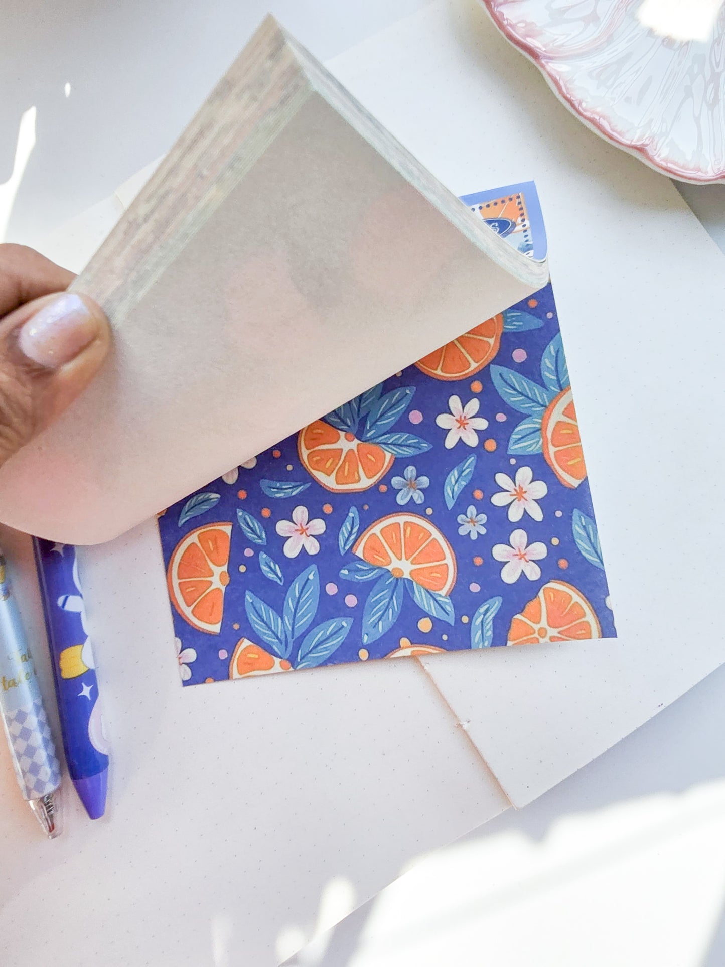 NXSG-603|G-4| Granny Smith Berries| Journal Paper| Floral Vintage Paper| Blue Theme|120*120mm 30 Pcs