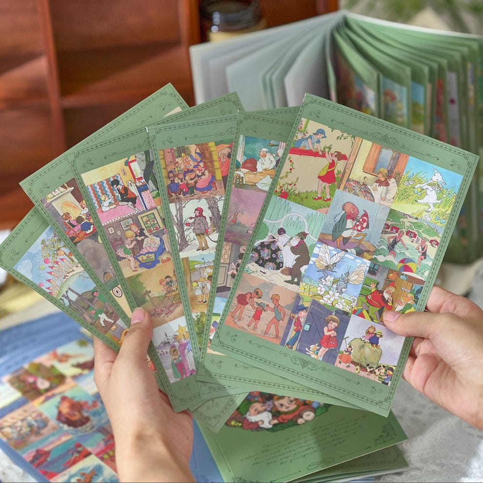 KQ1775 |G7/| Vintage Ancient Castle Story (Folk Tale Series) | 20 Sheets. Vintage Sticker Book
