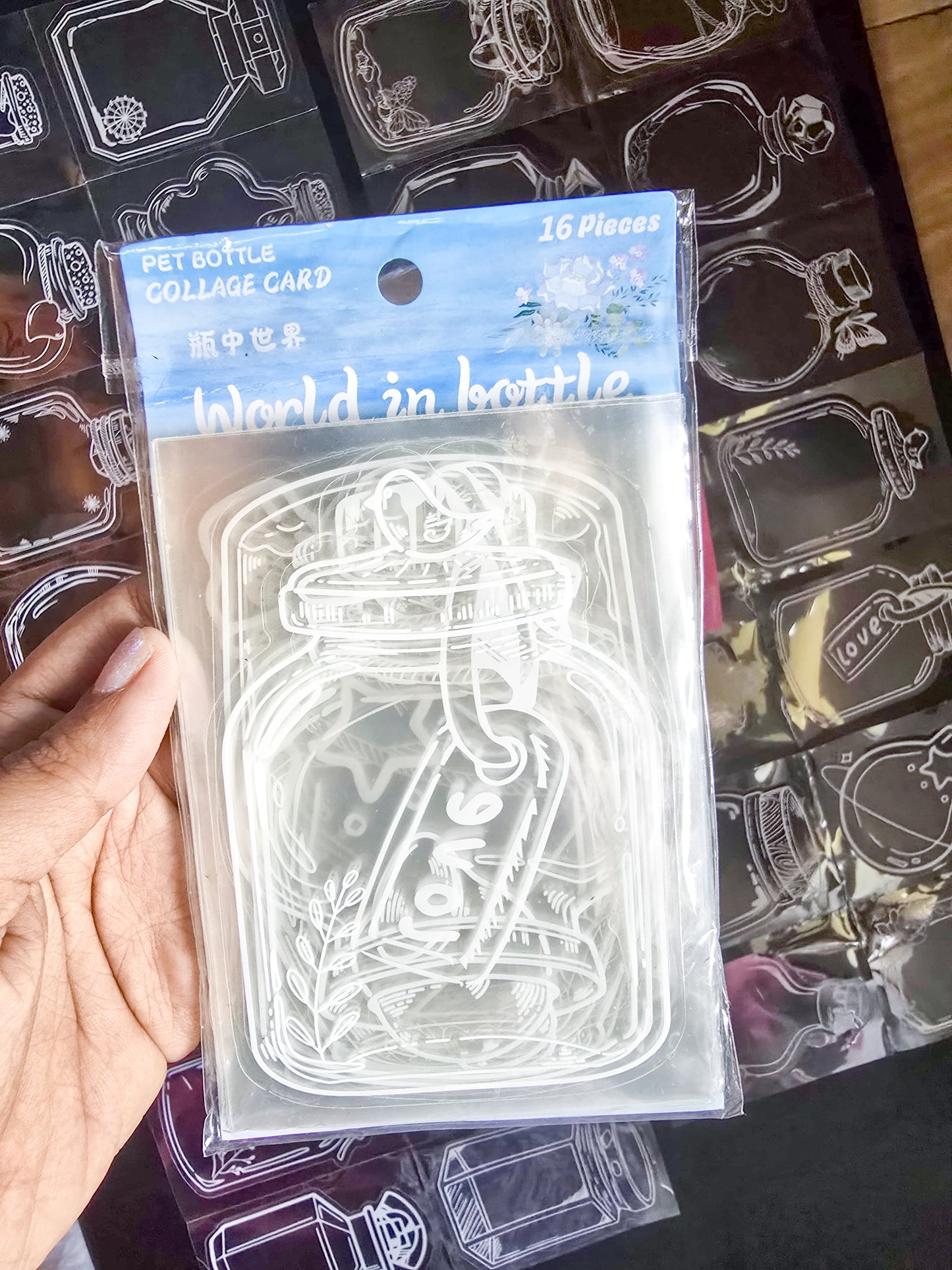 CY-SS |G-2|  Transparent Jar Sticker | Sticker Bookmark | 16 PCS |