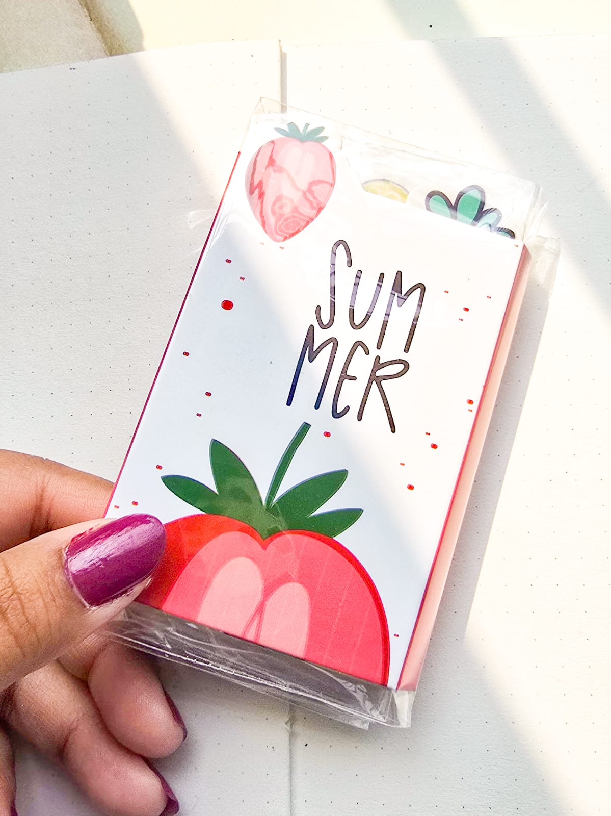 Z6-001|Summer Themed sticky notes| strawberry.