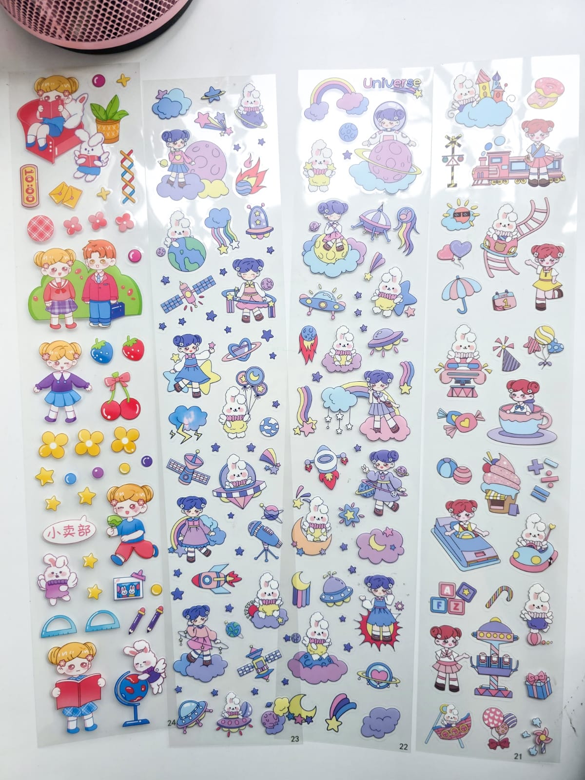 DS-6822-MX(nn) | Kawaii Long Sticker| 8*40cm | 20 Sheets |