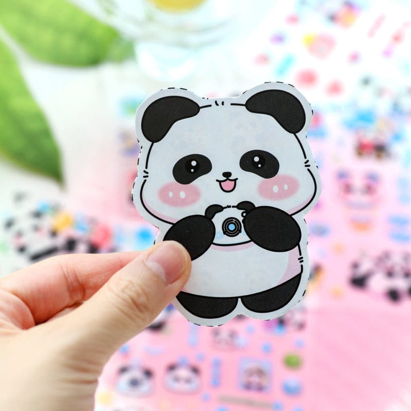 DS-0401|G-9| Panda Translucent Kawaii Sticker| PET | 4 Sheets | 105*180mm