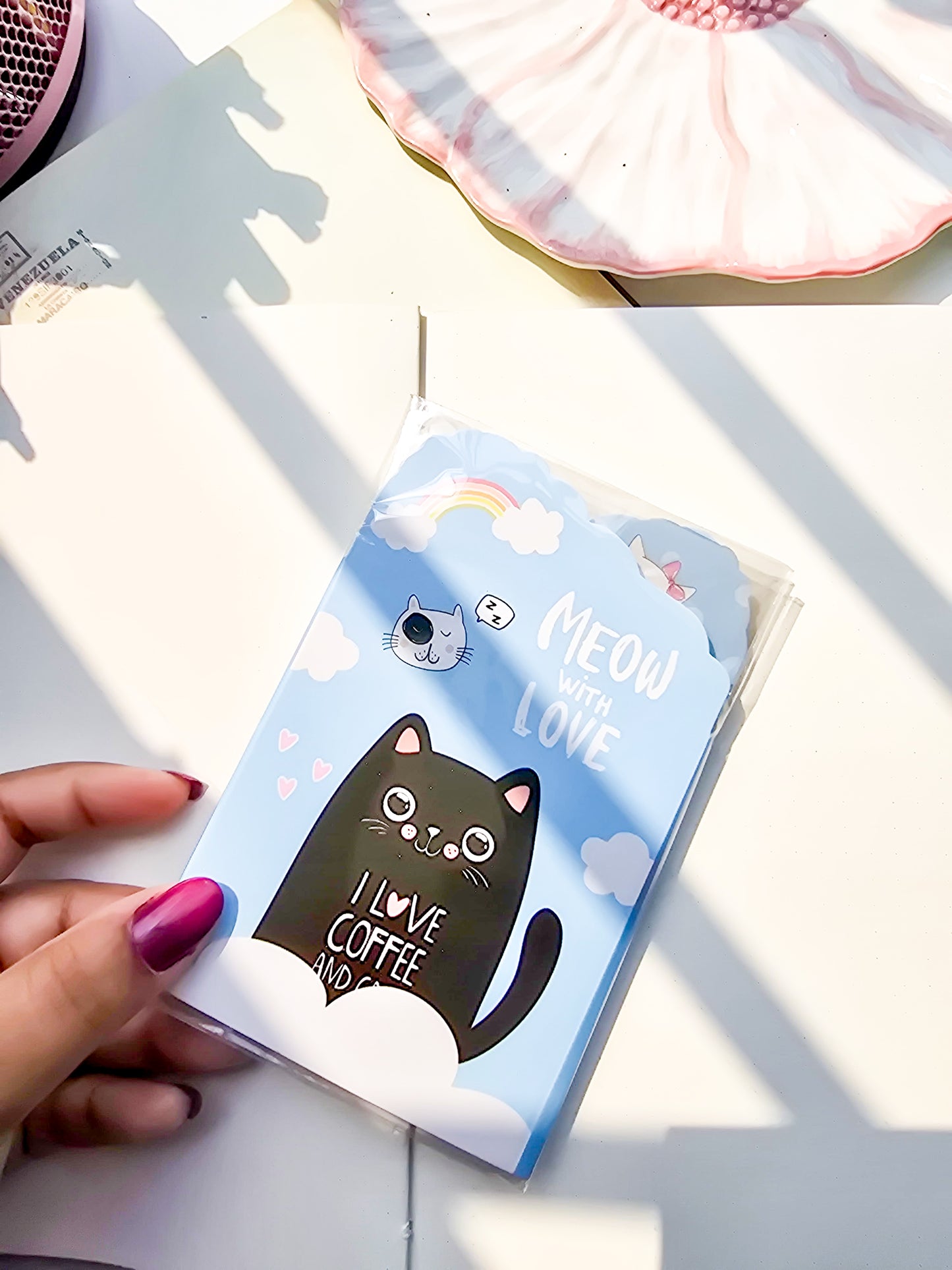 Z4-004 |Kawaii sticky note| MEOW with LOVE