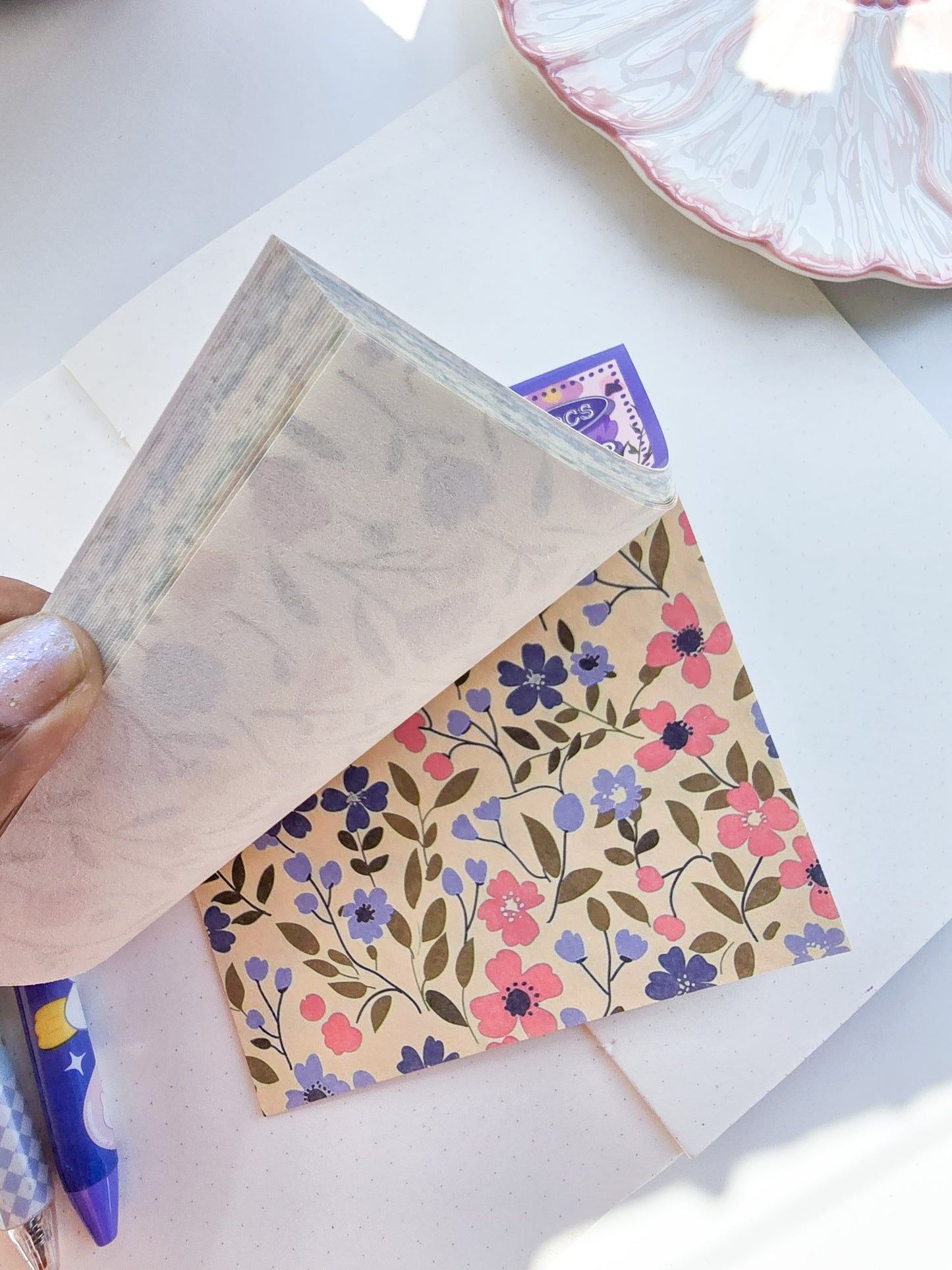 NXSG-604|G-4| Wind Bright Summer| Journal Paper| Floral Vintage Paper| Purple Theme|120*120mm 30 Pcs