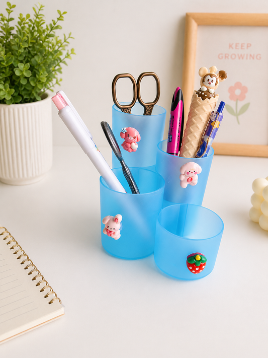 Kawaii Pen Stand cartoon-themed plastic pen holder