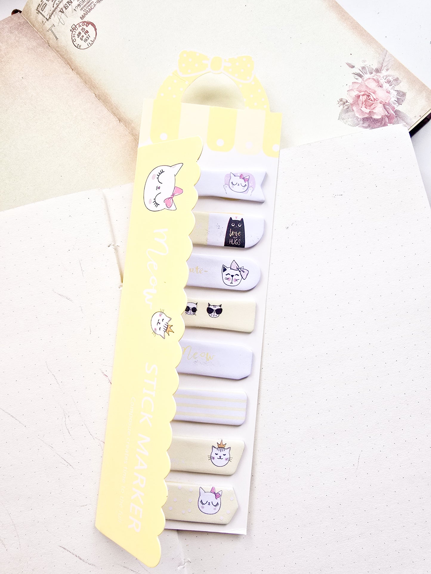 N6-003|Kawaii sticky notes|cute cat |